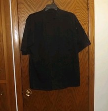 Chef Works Black Short Sleeve Chef Coat Jacket Large Polycotton Workwear Coat