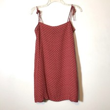 Vintage Reformation Micro Floral Red Spaghetti Strap Mini Dress Coquette Size 8