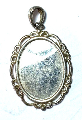 Sterling Silber Disney Jacmel Rahmen Spiegel Anhänger 34mm x 20mm