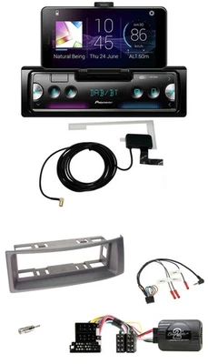 Pioneer DAB Bluetooth Lenkrad USB Autoradio für Renault Scenic 99-03 Megane grau - Bild 1 von 4