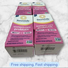FOR 4 RenewLife Ultimate Flora Women's Care Probiotic 90 bi 60 Caps EXP08/26+NEW