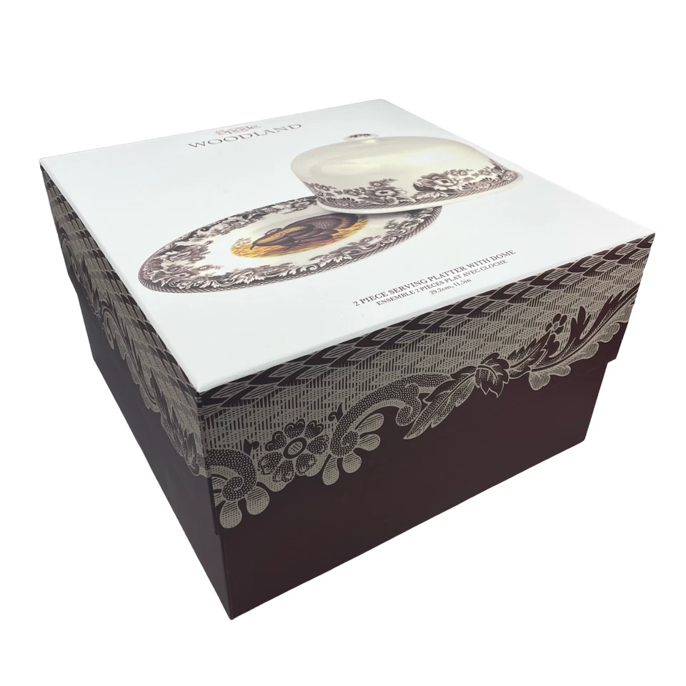 Spode Woodland Turkey Motif Serving Platter with Dome - 250th. Anniversary - Image 4 of 4