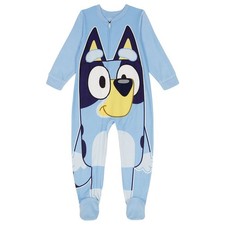 Bluey Toddler Kids Blue Costume Style Soft Fleece Footed Pajama Sleeper