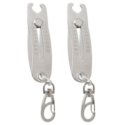 2Pcs Nut and Bolt Thread Gauge Identifier Thread Size Checker Finder Keychains