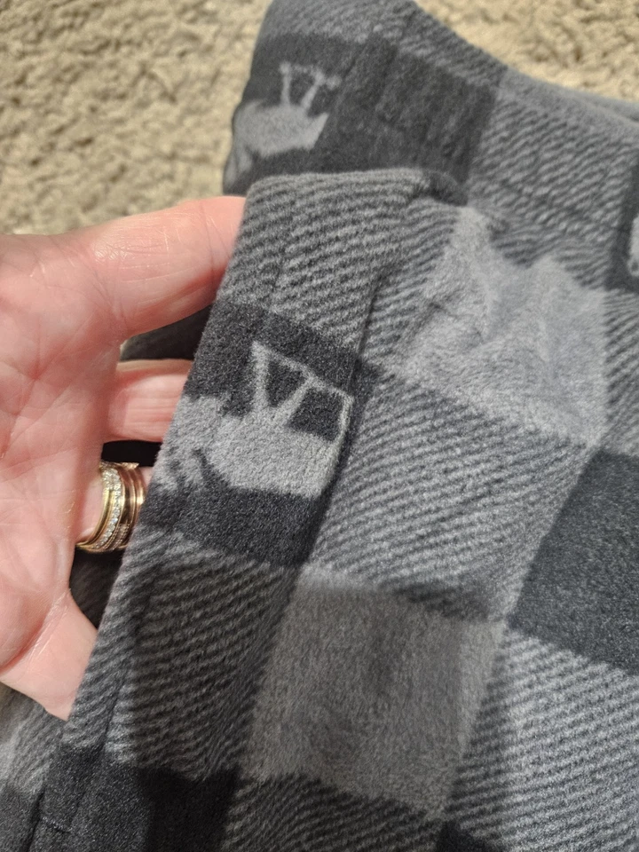 SONOMA, PANTALÓN DE DORMIR BÚFALO MOSCA ABIERTA POLI NEGRO/GRIS NUEVO PARA HOMBRE CON PKTS, TALLA 3XB Foto 2 de 4