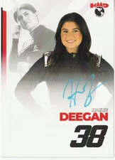 2025 HAILIE DEEGAN signed INDY CAR INDY NXT HERO PHOTO CARD MONSTER ENERGY blue