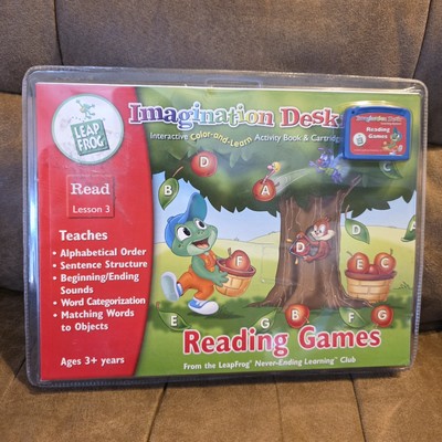 Leap Frog Imagination Desk Reading Games Read Lesson 3 - 1 Cartridge + 1 Book