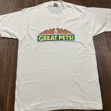 Vintage 90s Fruit of The Loom Made In USA T-Shirt Great Pets Graphic Size L