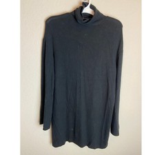 Reformation Jeans Black Tunic Dress Turtleneck Long Sleeve Knit Small
