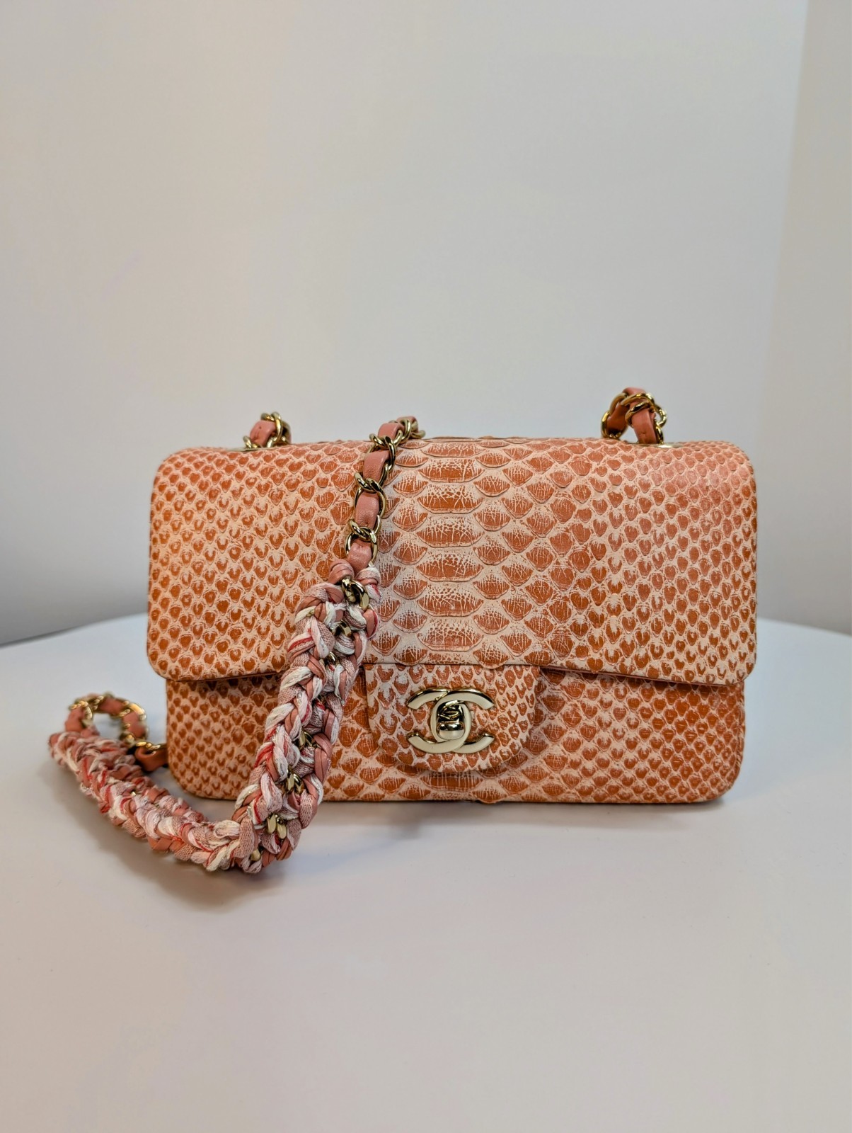 Chanel Salmon Pink Mini Rectangular Classic Flap … - image 24