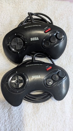 2 x Official Controller Joypad for Sega Mega Drive Console - fully cleaned #3
