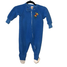 Vintage Winnie The Pooh Sleeper Footed Pajamas Full Zip Size 3T 3 Toddler USA