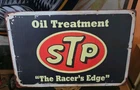 Retro Vintage Man Cave 8x12 Gas Station Auto Tin Sign STP Oil Treatment Racers