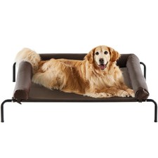 RRPETHOME Large Elevated Cooling Dog Bed, 36.0"L x 26.0"W x 8.0"Th, Brown
