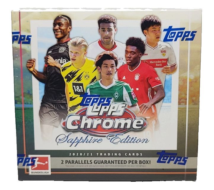 2020-21 Topps Chrome Bundesliga Sapphire Edition Soccer Sealed Hobby Box DAMAGED