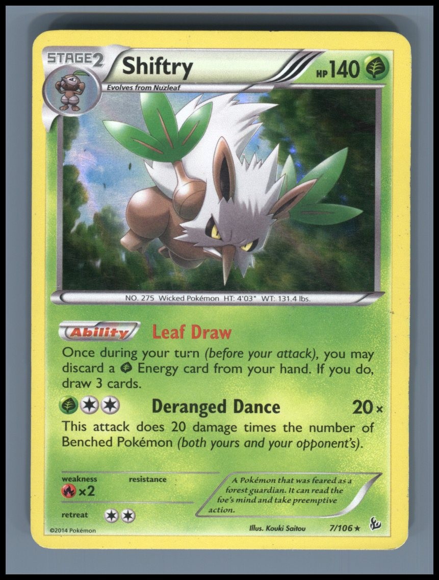 Shiftry 7/106 Holo Rare Flashfire Pokemon Holo Moderately Played