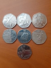 Almost full set of olympic 50p coins used condition 2012 london 25 coins (1)