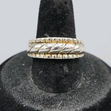 Sterling Silver Braid Twist Band Ring Sz 8.75 4.g