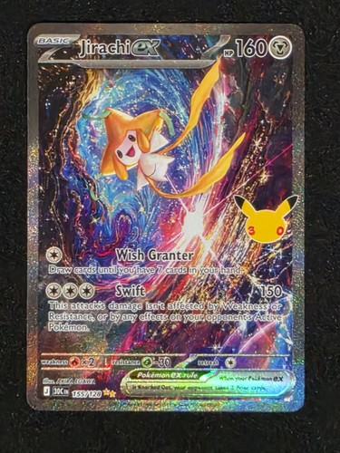 Jirachi ex 155/128  Rare Full Art Holo - Pokemon 30th Celebration