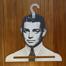 Clark Gable Vintage 9 Clothes Hanger Black/White Portrait 1967 Henderson Hoggard