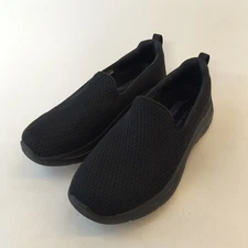 Skechers Go Walk Arch Fit Black Slip On Walking Shoes Women's Size 7