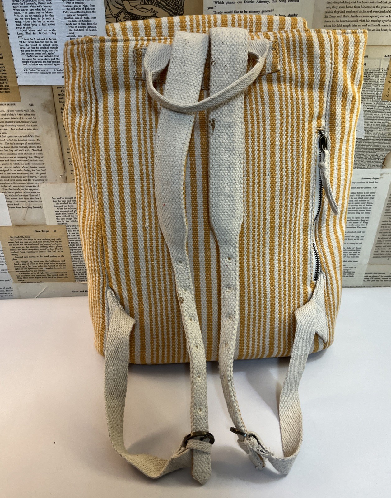 Universal Thread Striped Rucksack Backpack-Gold/Y… - image 3