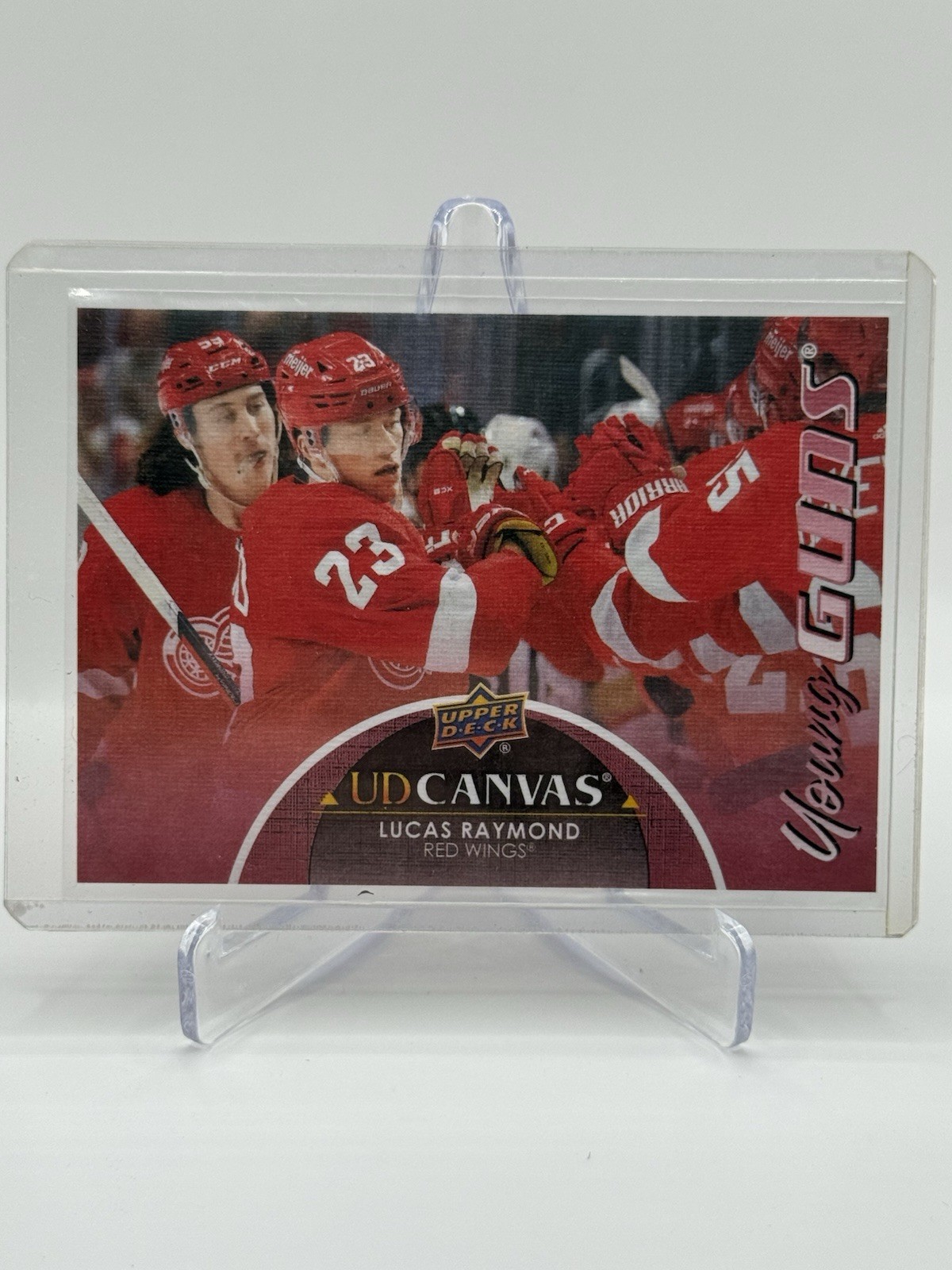 2021-22 Upper Deck Series 2 UD Canvas Young Guns Lucas Raymond C226 Red Wings RC
