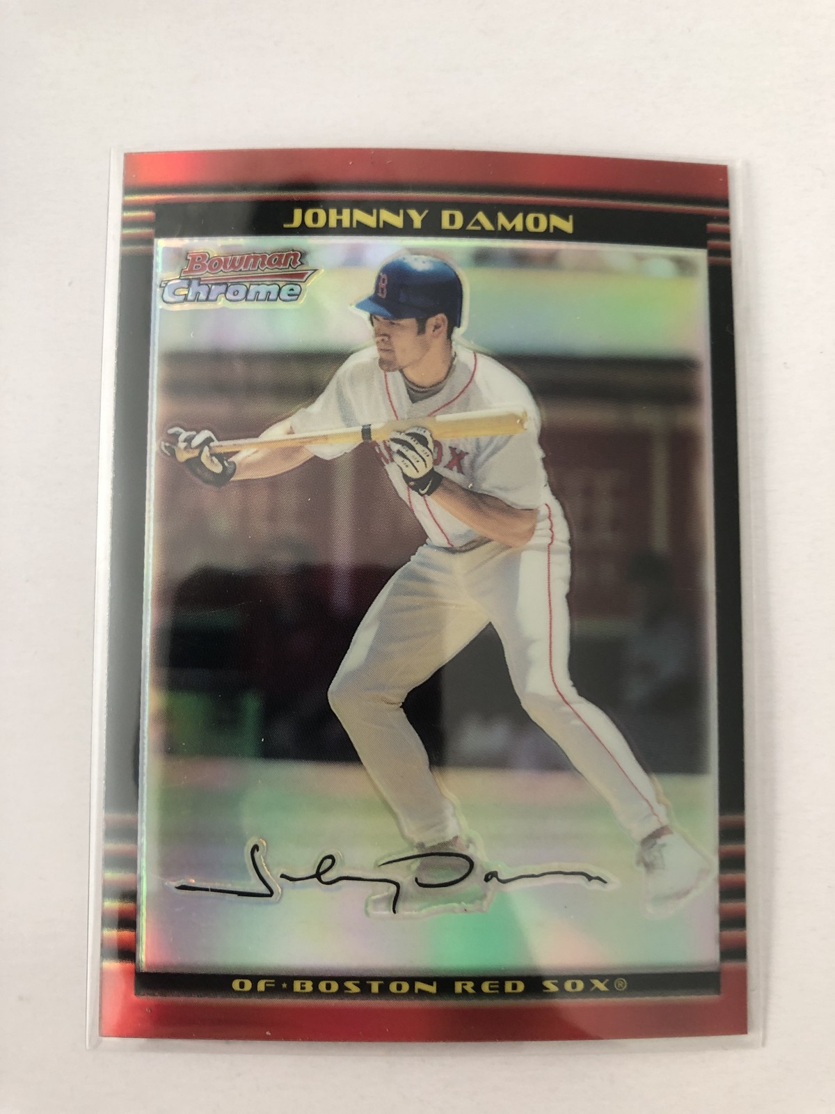 2002 Bowman Chrome #103 Johnny Damon Refractors #/500 Boston Red Sox