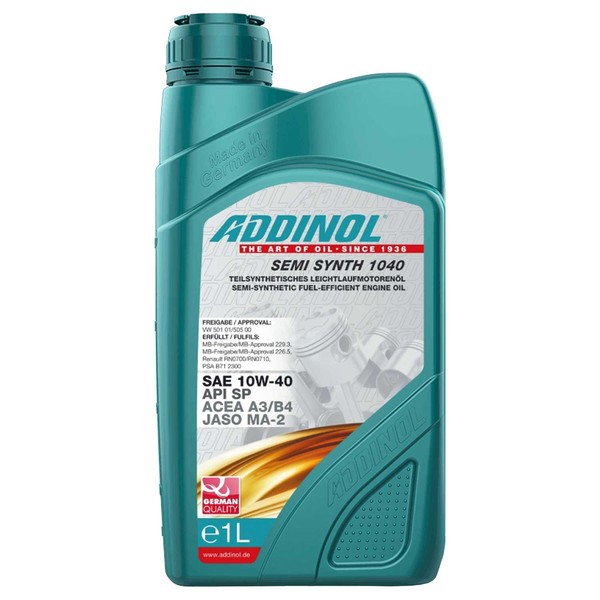 MotoröL Motor ÖL Addinol 10W-40 Semi Synth 1040 1 Liter FüR Renault Volvo VW-image