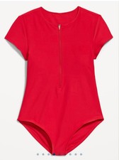 Old Navy NWT HARD-TO-FIND DISCONTINUED Women's Matte 1-Piece Zip Swimsuit - XL