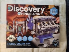 Discovery Mindblown Model Engine Kit with Moving Motor Parts And LED Lights
