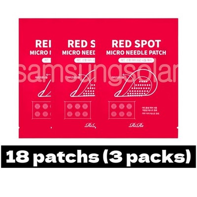 RiRe Red Spot Micro Needle Patch 3 Packs (18 Patches) for Acne Spot Care