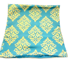 Cali Time Throw Pillow Cover Case Blue Teal Gold 18 x 18" Invisible Zipper