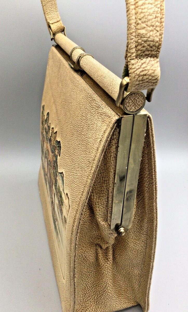 バッグ 1950s vintage carving leather handbag Retro 1950s Japanese Carved Leather Handbag Purse Vintage | eBay