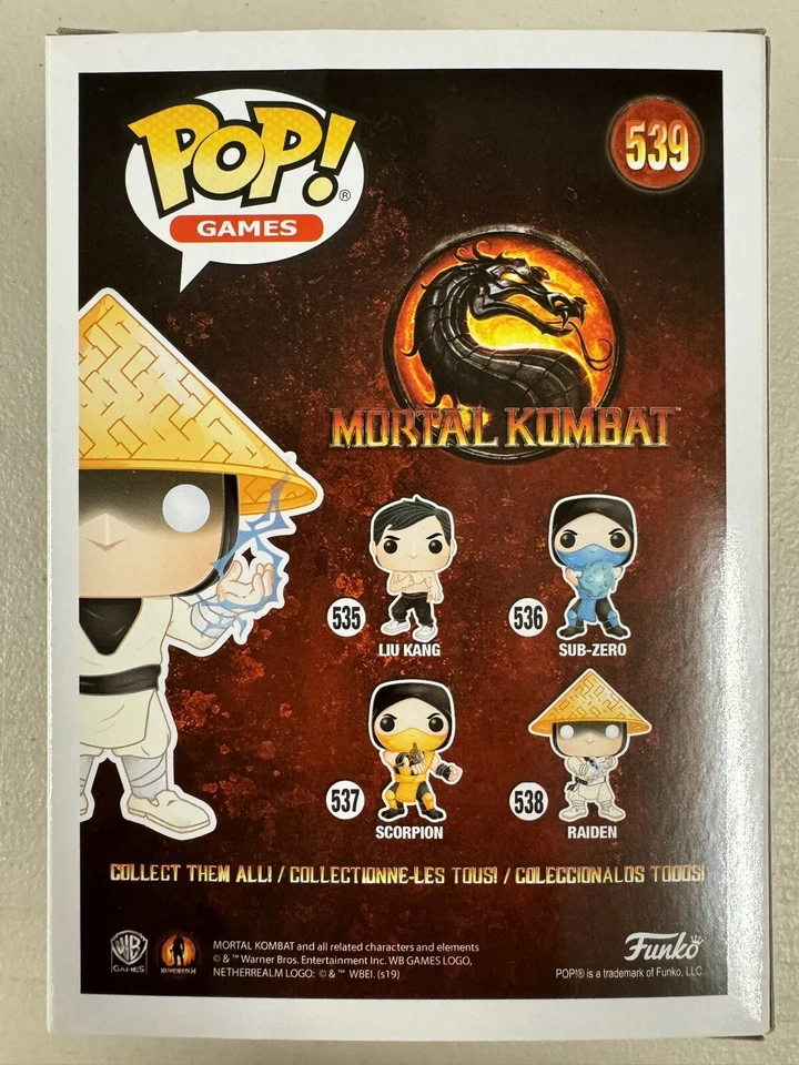 Raiden (con Lightning) 539 ~ Mortal Kombat ~ Vinilo Funko Pop + PROTECTOR GRATIS Foto 3 de 4