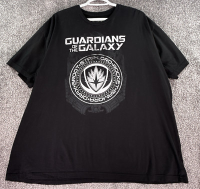 Guardians Of The Galaxy Marvel Star Lord I Am Groot Men's XXL 2XL Black Shirt