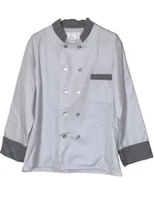 Chef Jacket Uniform Mens Size Medium White Cooks Kitchen Work Button Shirt