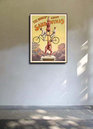 The Wonder of Female Strength! The Great Sandwinas Vintage Circus Poster - 24x32 - Bild 3 von 3