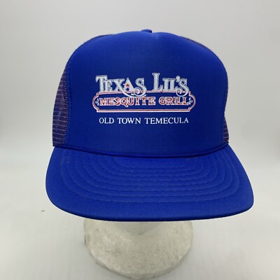 Vintage Texas Lil's Mesquite Grill Old Town Temecula Hat Trucker Snapback EUC