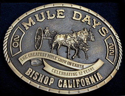 Mule Days Bishop CA 2022 Belt Buckle - Limited Edition - Montana Silversmiths