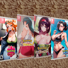 DOUBLE SIDED COVERS  CASE ONLY Pokemon Sword  Shield  Let's Go SWITCH NO GAME