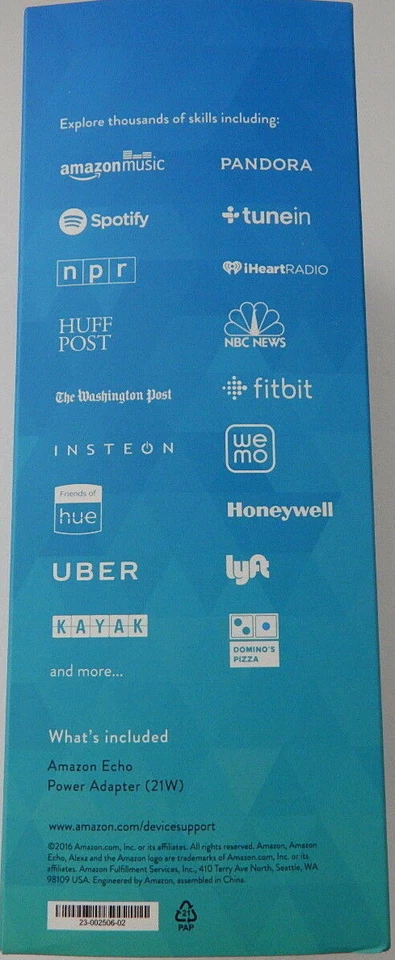 NEW Amazon Echo Digital Smart Assistant / Media Streamer Speaker - Black - Image 3 of 4