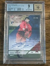 2018 Topps Now SHOHEI OHTANI #OD167B RC Blue AUTO 18/49 Road Open Day BGS 9 MINT