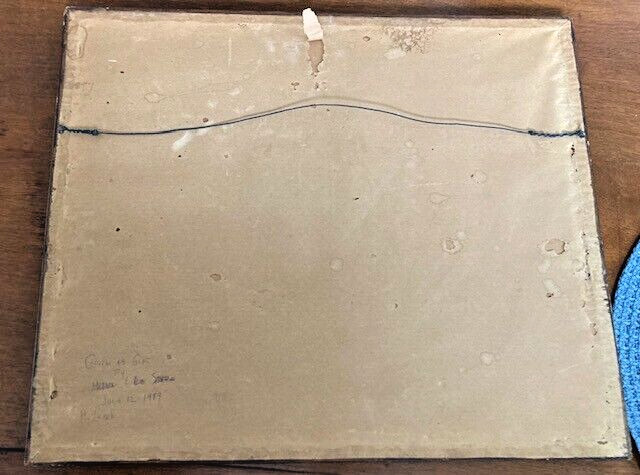 Vintage Etching on silk, "SIGNED" H. LEISCH Chalet in the Alps