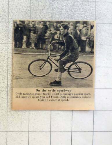 1953 Frank Duffy Of Hackney Comets On The Cycle Speedway - Picture 1 of 1