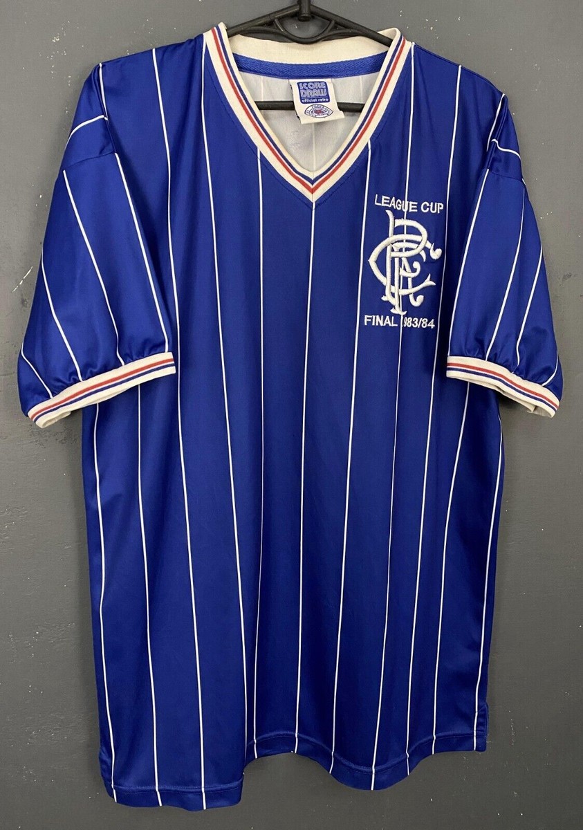 RETRO REPLICA MEN'S FC RANGERS GLASGOW 1983/1984 FOOTBALL SOCCER