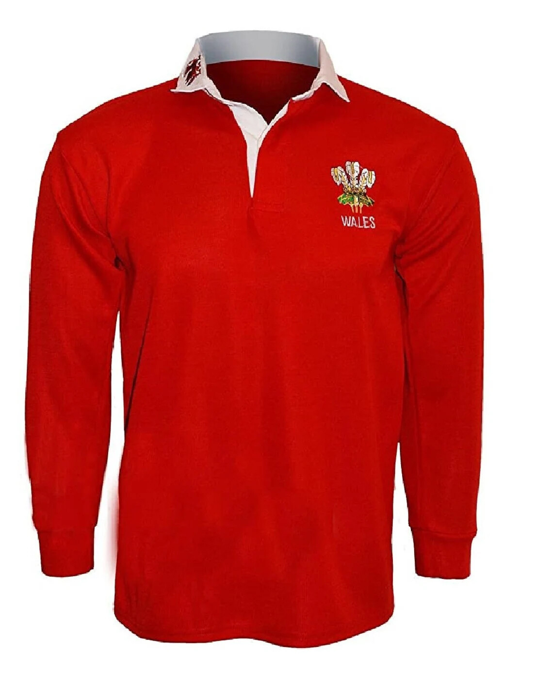 Wales Rugby Shirt RED Retro Classic Traditional Welsh Top All Sizes S