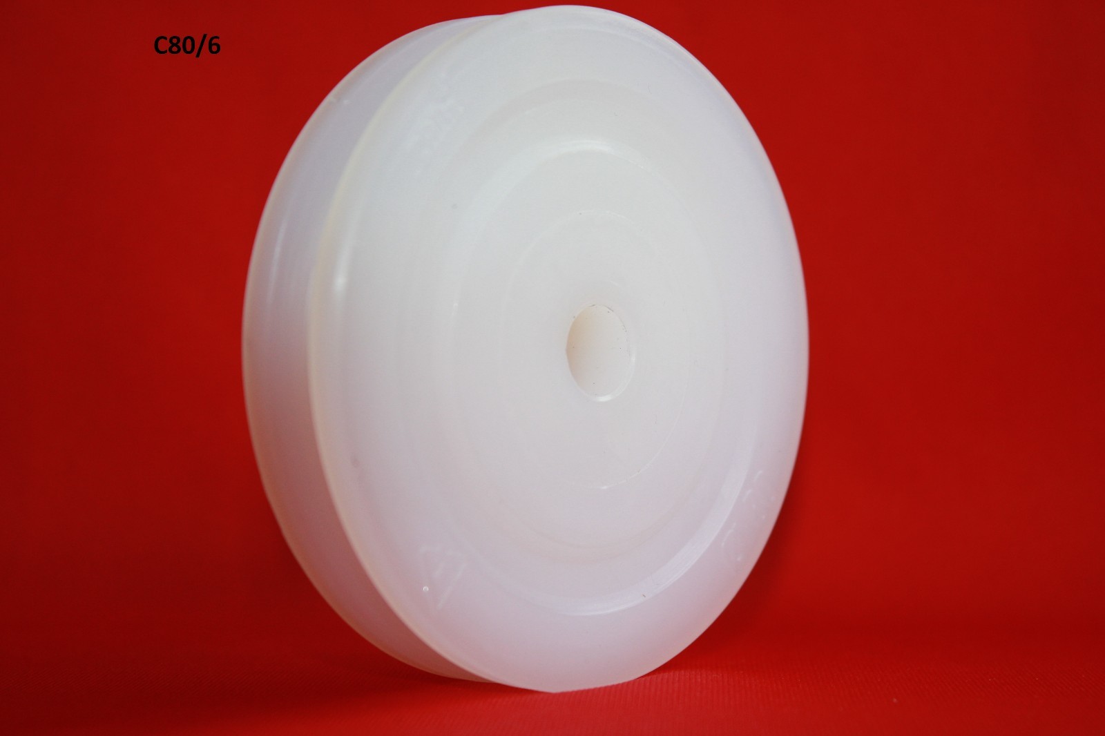 80mm Round U Groove Nylon Pulley Wheel Roller , Various Groove Size