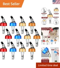 Versatile 1oz Measured Pourers for Wine & Cocktails - Party-Ready, 12 Colors