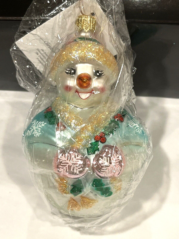 RADKO 1998 'JOLLY WRAP JUNIOR' Snow Lady Xmas Ornament - NEW